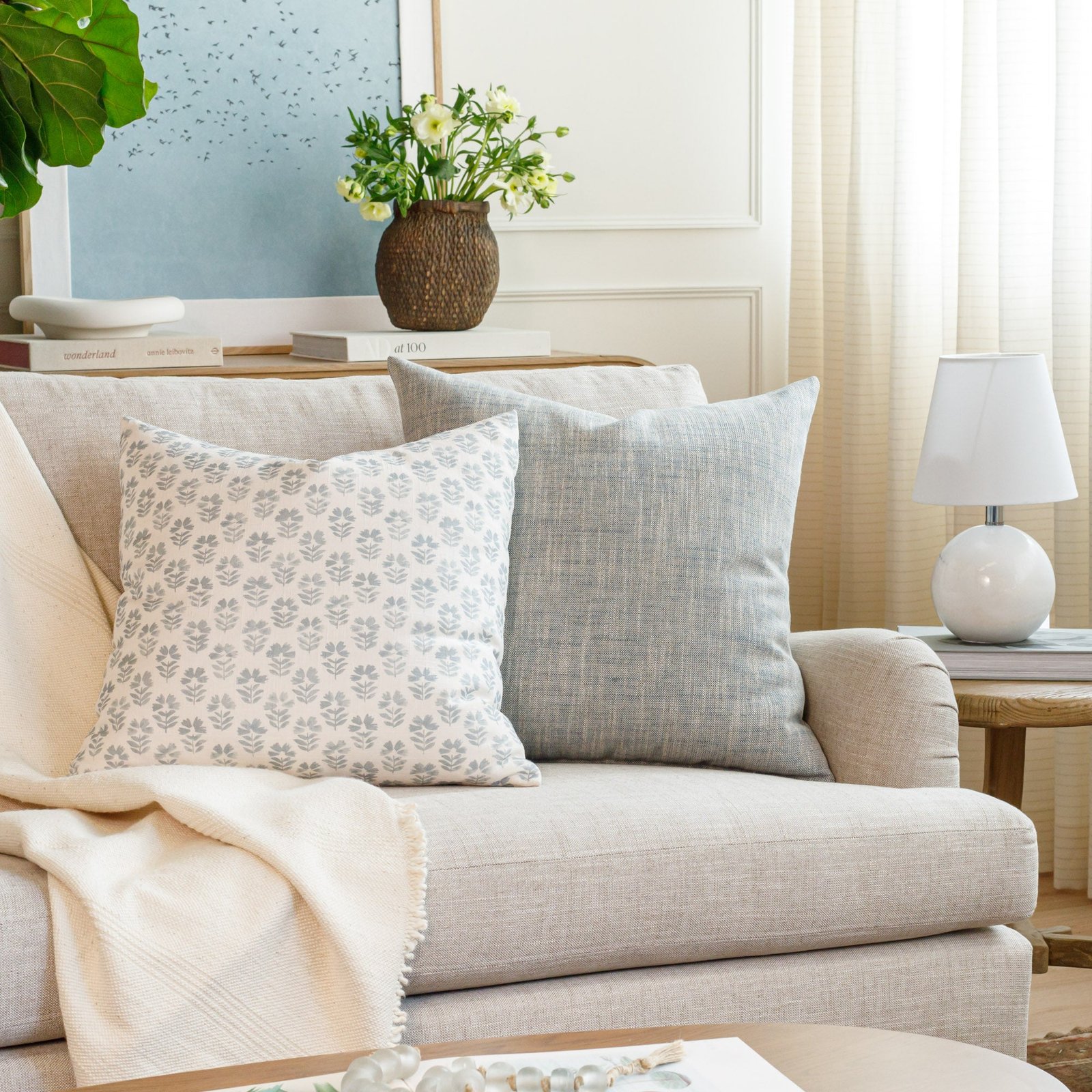 brussels 22x22 pillow, sky blue brussels 22x22 pillow, sky blue