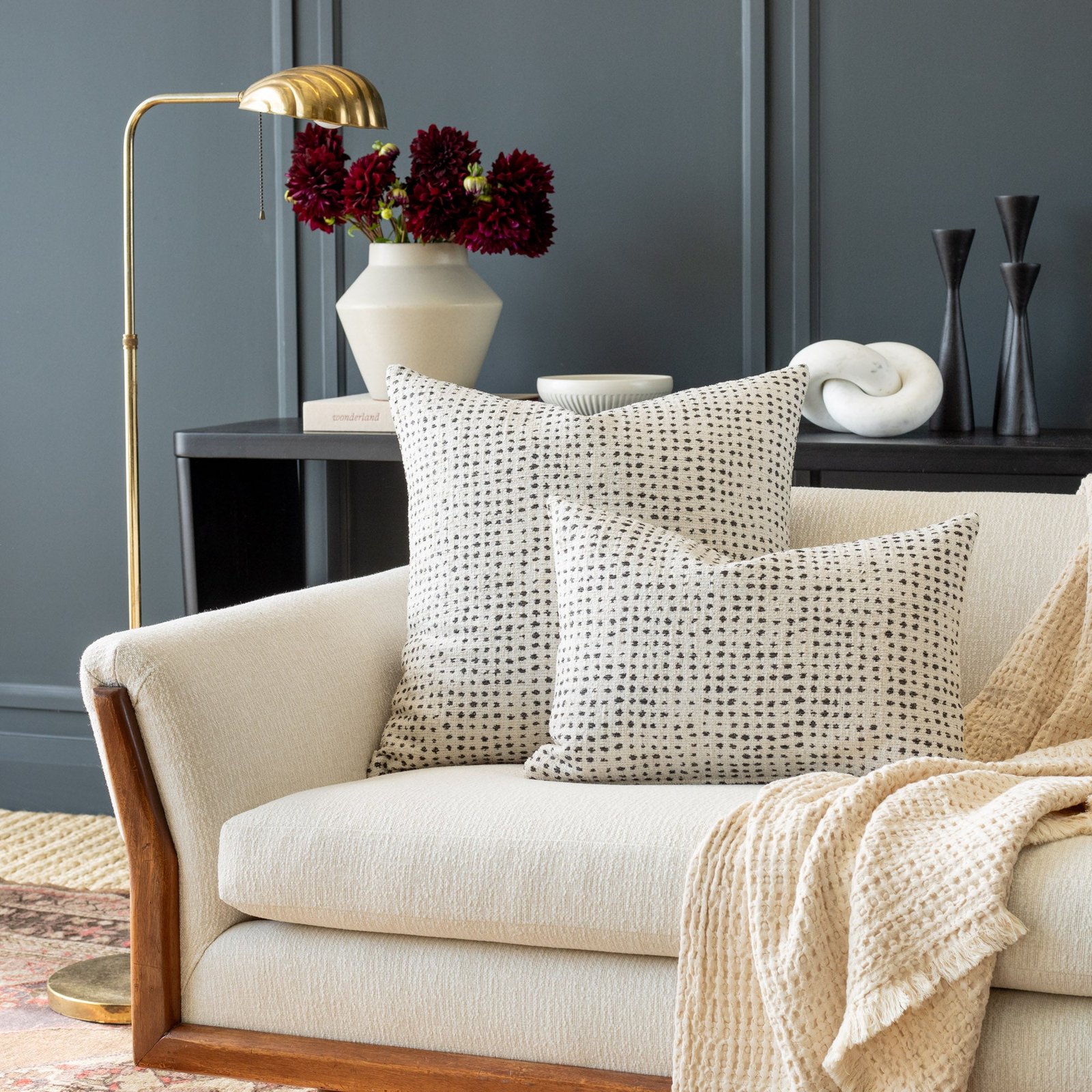 celeste 14x20 lumbar pillow, domino celeste 14x20 lumbar pillow, domino