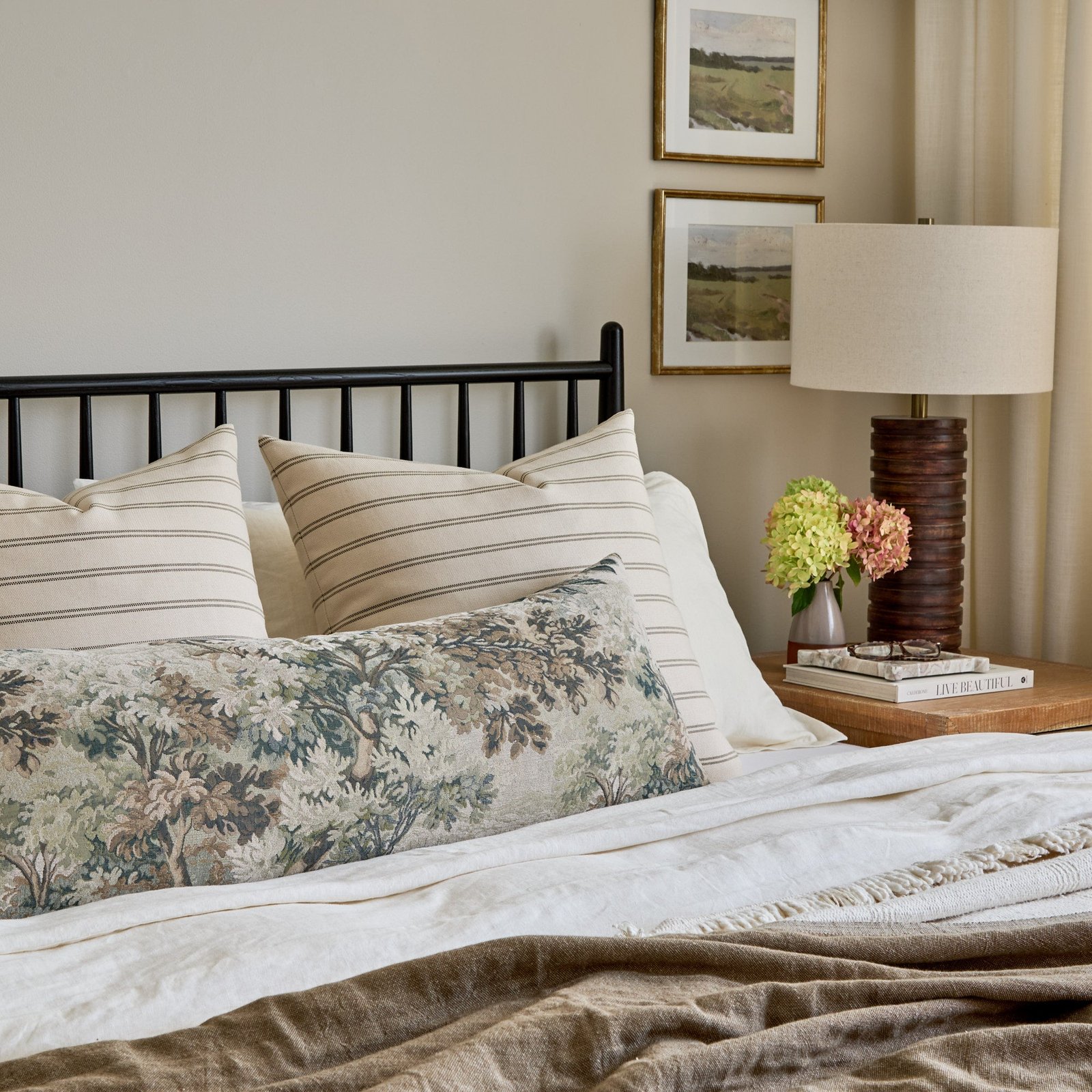 rexton stripe 24x24 pillow, moss rexton stripe 24x24 pillow, moss